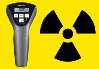 Geiger counter gives sound and visual indications
